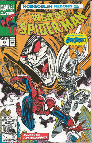 Web of Spider-Man #93 ORIGINAL Vintage 1992 Marvel Comics 