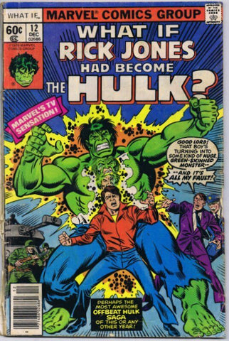 What If #12 ORIGINAL Vintage 1978 Marvel Comics Hulk Rick Jones