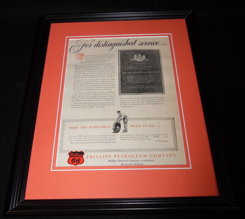 1951 Phillips 66 Petroleum Co. 11x14 Framed ORIGINAL Vintage Advertisement