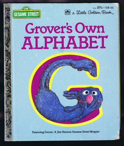 ORIGINAL Vintage 1978 Sesame Street Grover's Own Alphabet Golden Book  