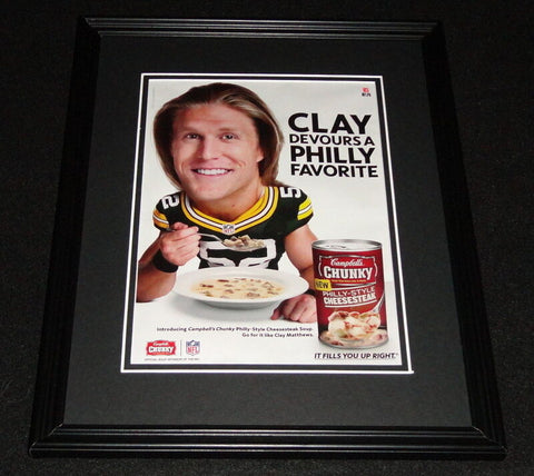 Clay Matthews 2013 Chunky Soup 11x14 Framed ORIGINAL Advertisement Packers B