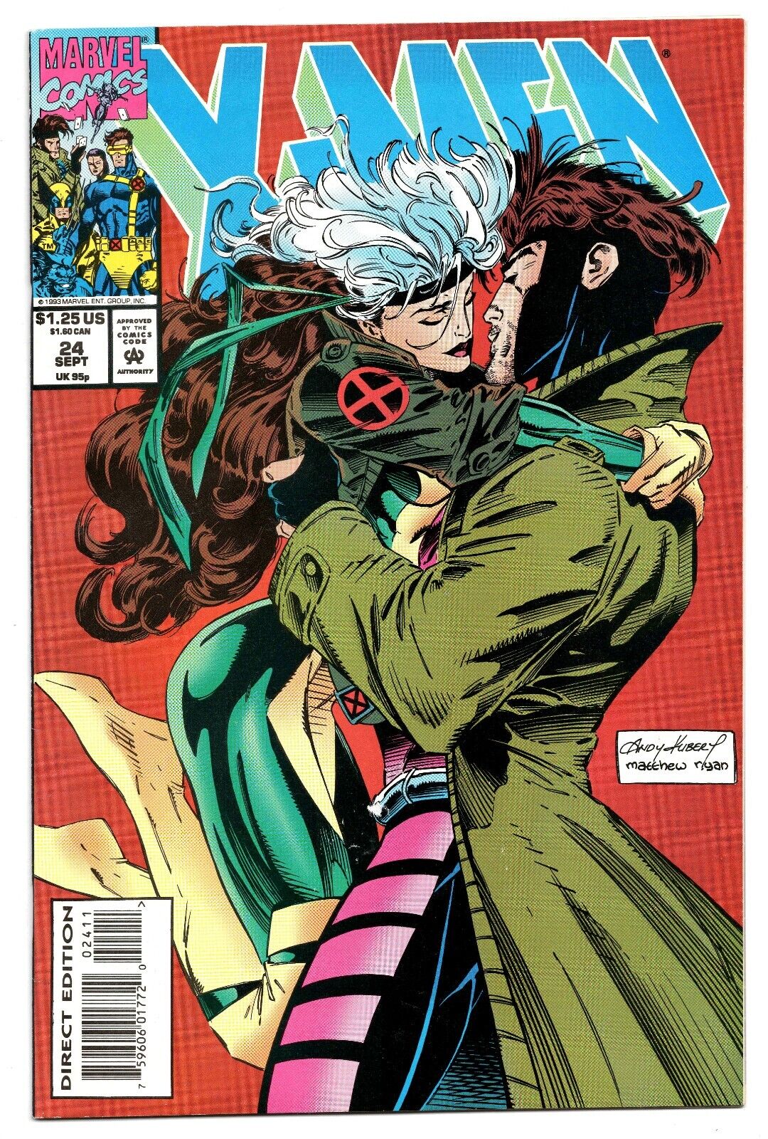 X-Men #24 VINTAGE 1993 Marvel Comics Gambit Rogue