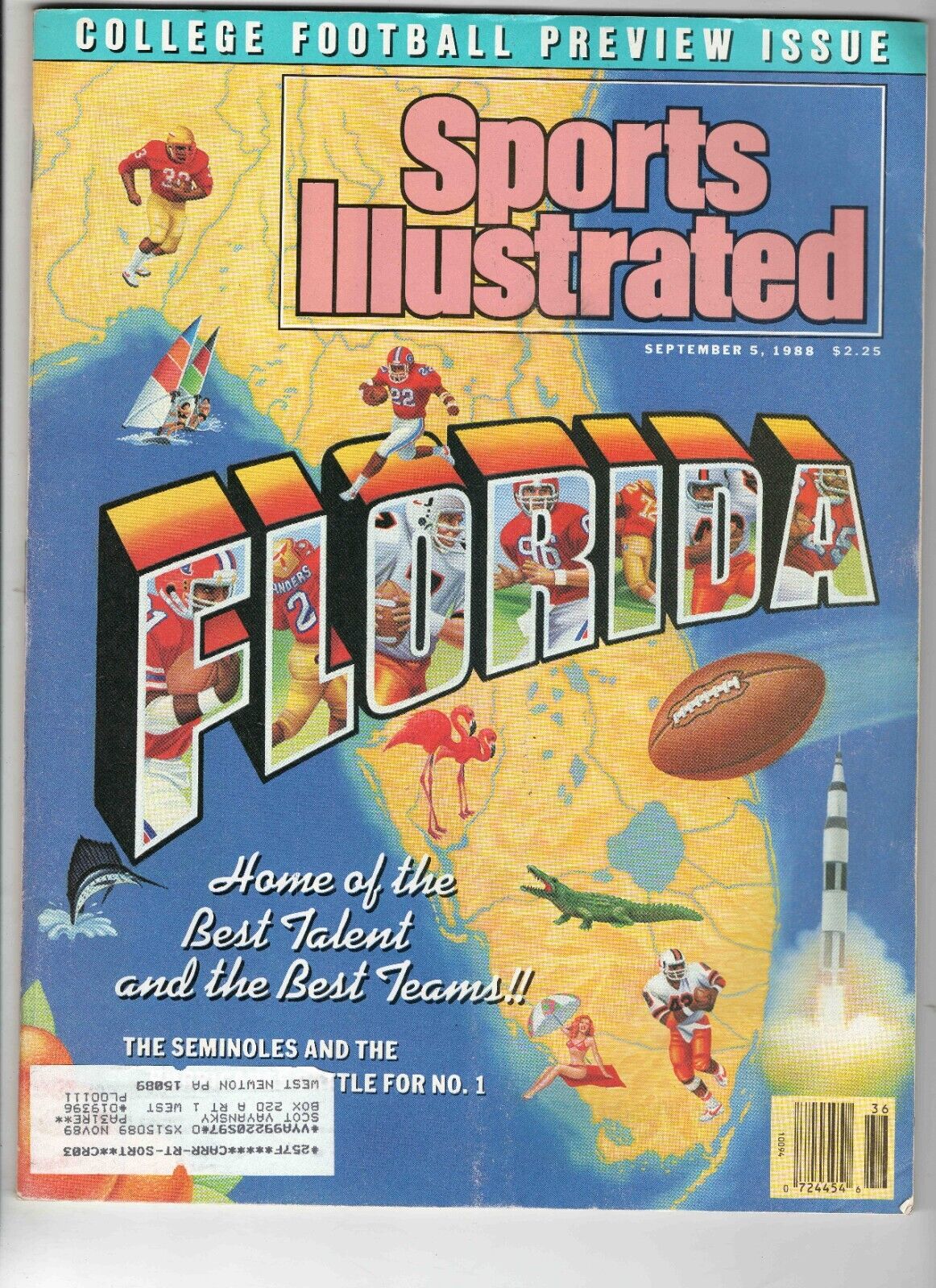 Sep 5 1988 Sports Illustrated Magazine Florida Football