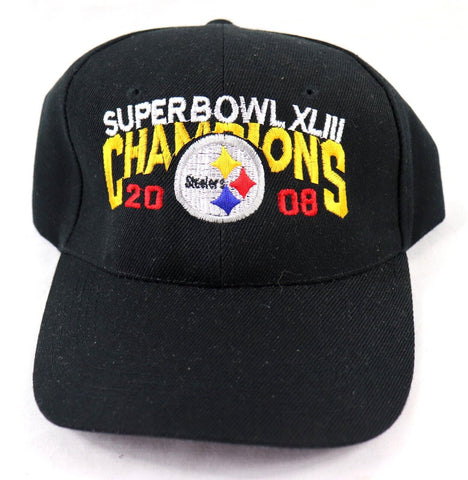 VINTAGE 2008 Super Bowl XLIII Pittsburgh Steelers Adjustable Cap Hat