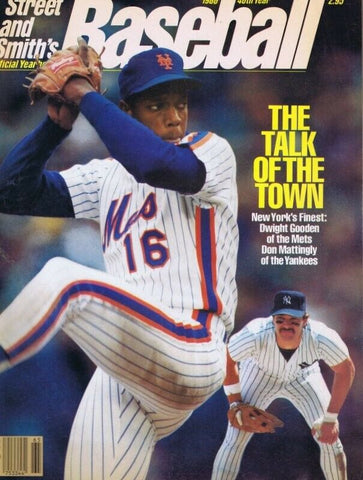 ORIGINAL Vintage 1988 Street + Smith Baseball Magazine Dwight Gooden Mets