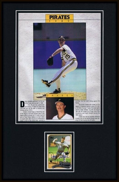 Doug Drabek Signed Framed 11x17 Photo Display Pirates