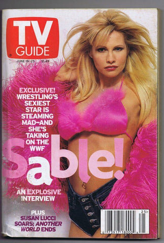 ORIGINAL Vintage June 19 1999 TV Guide No Label Sable WWF