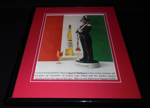 1966 Liquore Galliano Framed 11x14 ORIGINAL Vintage Advertisement