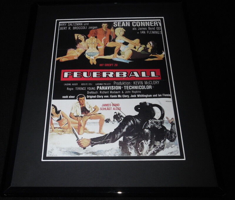 Thunderball James Bond German Framed 11x14 Repro Poster Display 