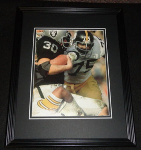 Mean Joe Greene Framed 11x14 Photo Display Steelers vs Raiders