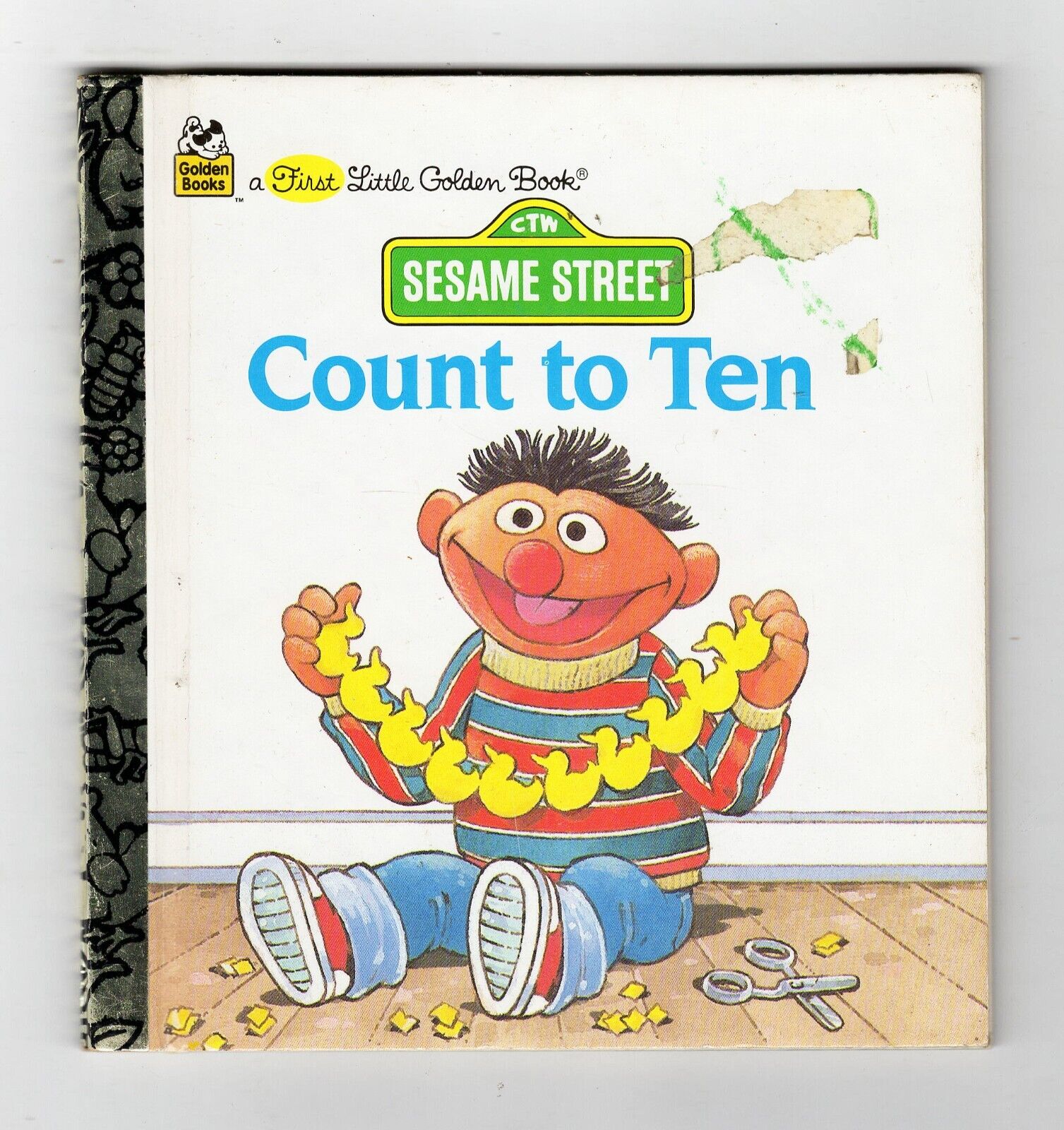 VINTAGE 1986 Sesame Street Count to Ten Golden Children's Book