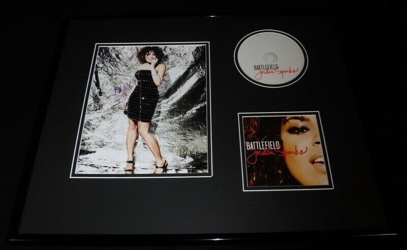 Jordin Sparks Signed Framed 16x20 Battlefield CD & Photo Display