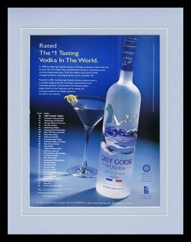 2005 Grey Goose Vodka Framed 11x14 ORIGINAL Vintage Advertisement