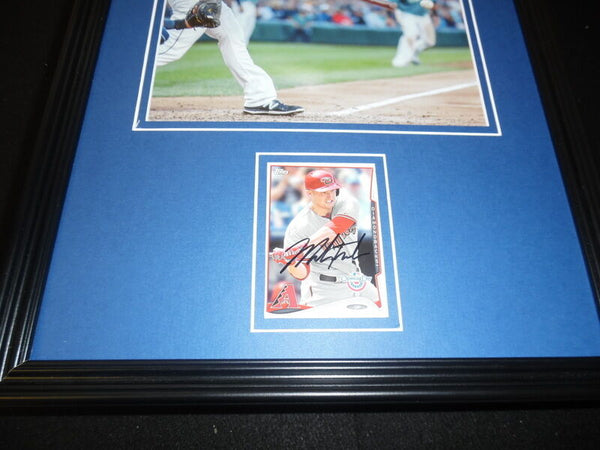 Mark Trumbo Signed Framed 11x14 Photo Display Mariners