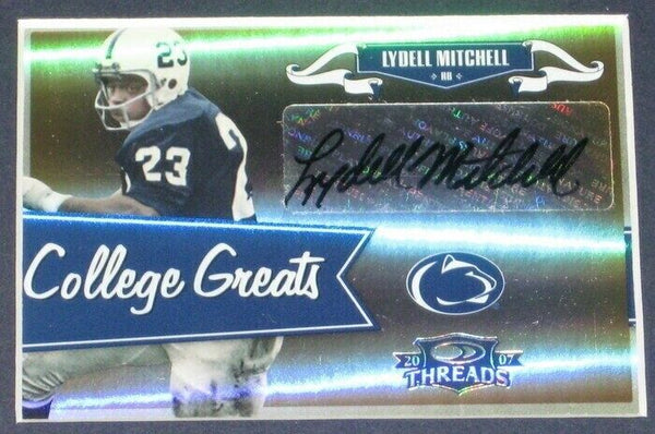 Lydell Mitchell Signed Framed 11x17 Photo Display DONRUSS Penn State