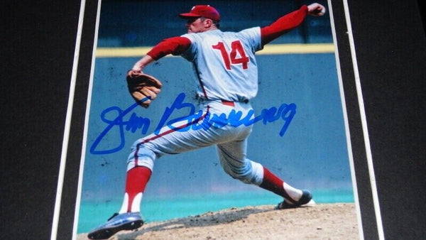 Jim Bunning Signed Framed 12x18 Photo Display Pirates vs Willie McCovey