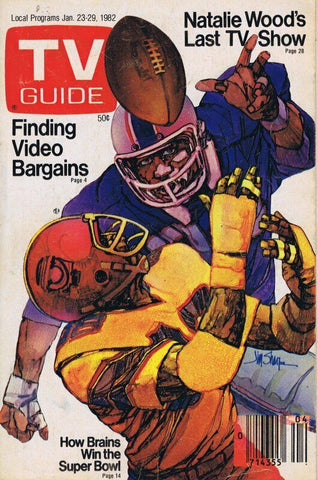 ORIGINAL Vintage Jan 23 1982 TV Guide No Label Super Bowl Natalie Wood