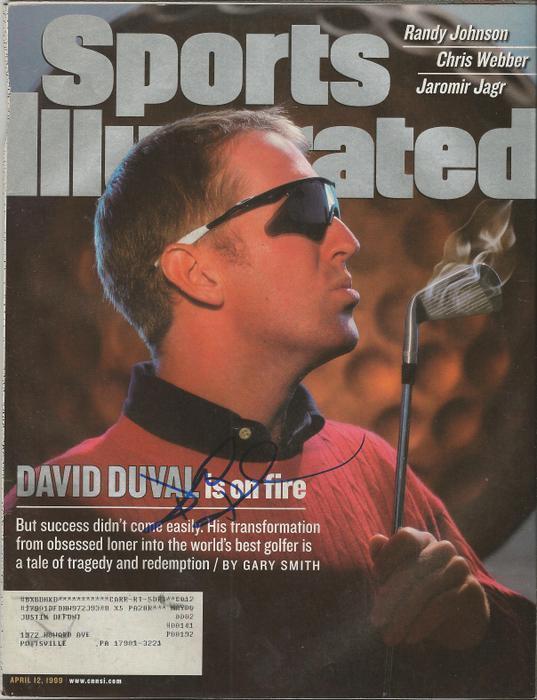 David Duval Signed April 12 1999 Sports Illustrated Full Magazine 