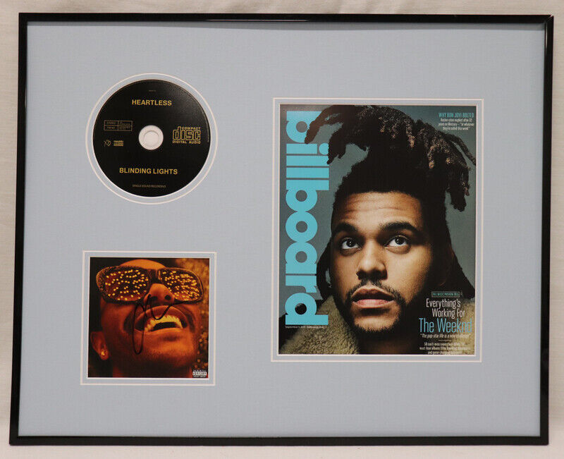 The Weeknd Signed Framed 16x20 CD + Billboard Cover Display Weeknd Direct