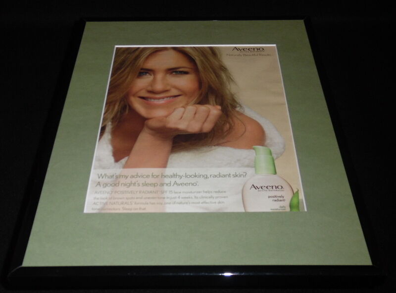 Jennifer Aniston 2014 Aveeno Moisturizer Framed 11x14 ORIGINAL Advertisement