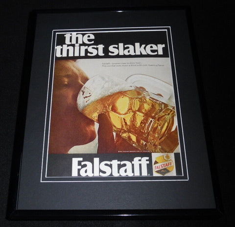 1967 Falstaff Beer Thirst Shaker 11x14 Framed ORIGINAL Advertisement