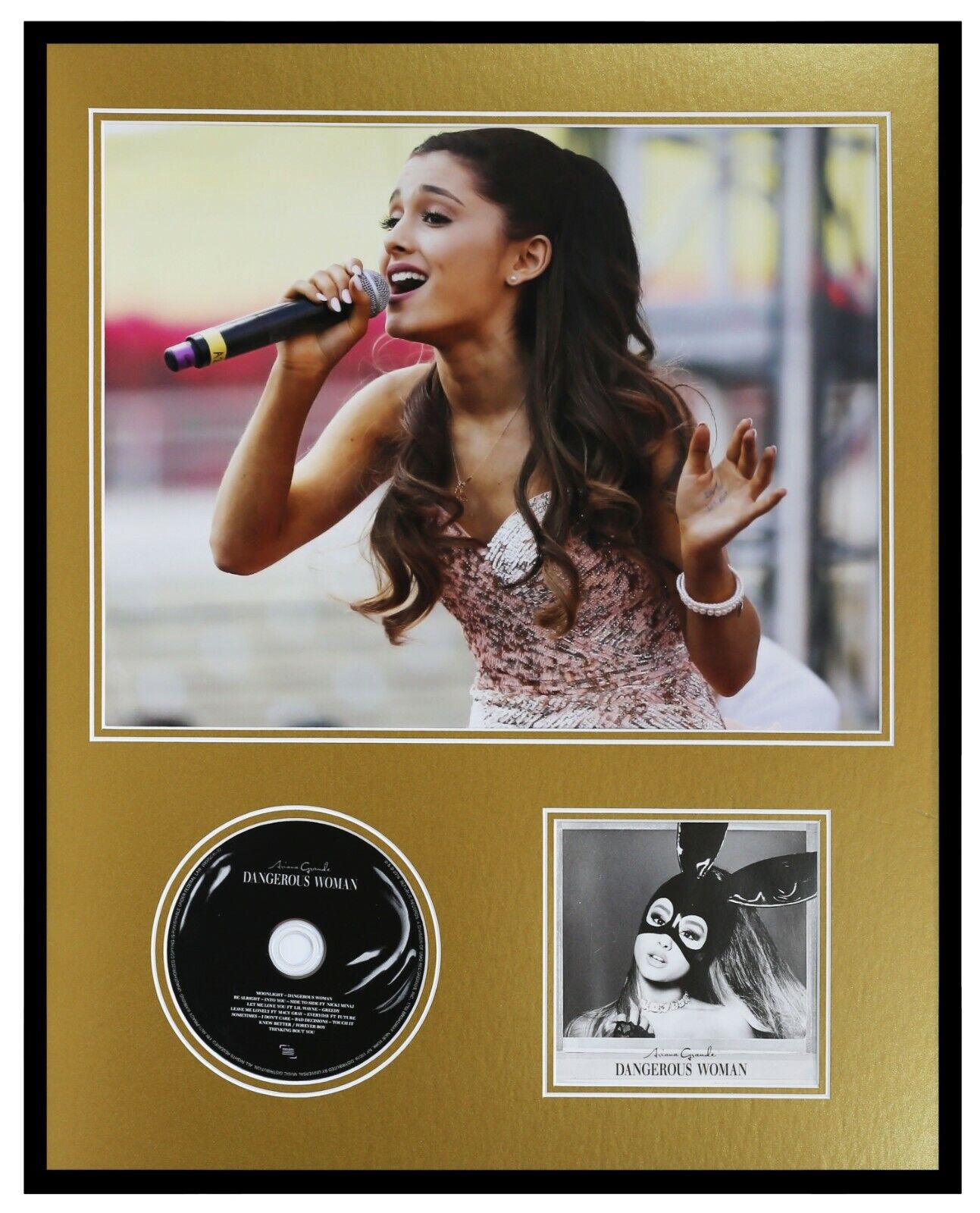 Ariana Grande Framed 16x20 Dangerous Woman CD & Photo Set