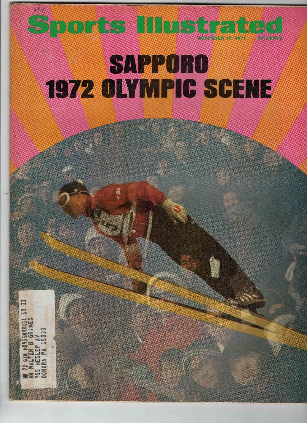 Nov 15 1971 Sports Illustrated Magazine Sapporo Olympics