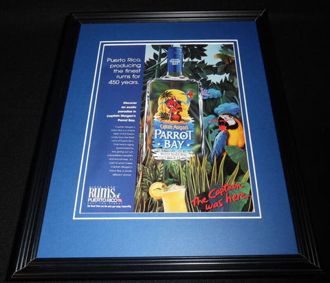 1999 Captain Morgan Parrot Bay Rum 11x14 Framed ORIGINAL Vintage Advertisement