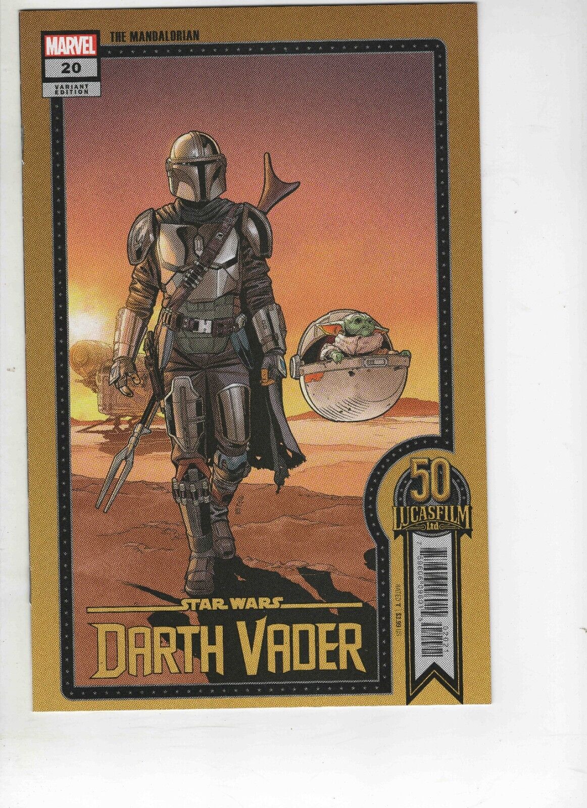 Star Wars Darth Vader #20 2022 Marvel Comics 1st Mandalorian Grogu Cover Sprouse