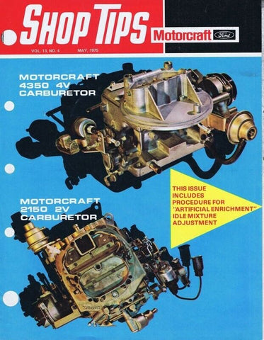 ORIGINAL Vintage May 1975 Ford Motorcraft Shop Tips Magazine