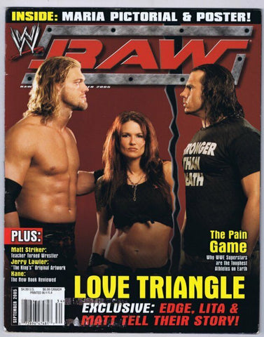 ORIGINAL Vintage September 2005 Smack Down Magazine Love Triangle