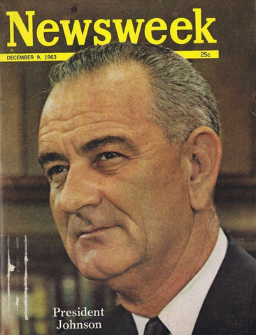 ORIGINAL Vintage December 9 1963 Newsweek Magazine Lyndon Johnson Cover