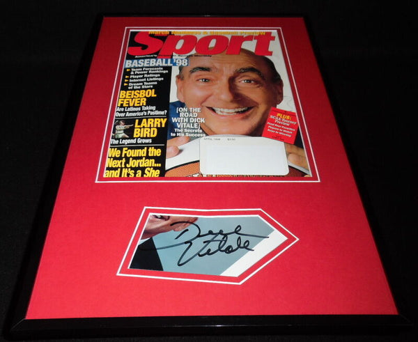 Dick Vitale Signed Framed 1998 Sport Magazine 11x17 Cover Display ESPN