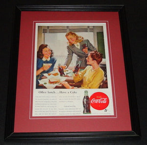 1947 Coca Cola Have a Coke Framed ORIGINAL Advertisement Photo