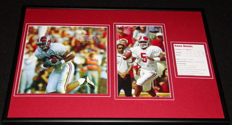 2001 Iron Bowl Alabama 31 Auburn 7 Framed 12x18 Photo Display