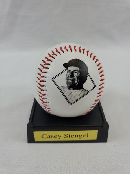 Casey Stengel Record Breakers of Baseball Facsimile Signed Baseball