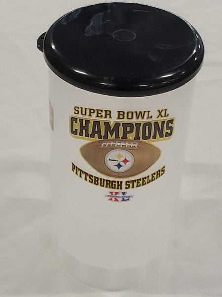 2006 Pittsburgh Steelers Super Bowl XL Lidded Large Plastic Mug Cup