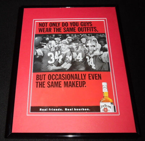 2002 Jim Beam / Football 11x14 Framed ORIGINAL Vintage Advertisement