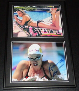 Amanda Beard Signed Framed 12x18 Photo Set