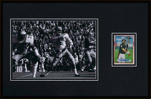 Jim Harbaugh Framed Vintage 1989 Topps Rookie Card + Photo Display Michigan