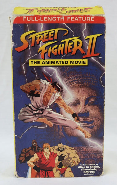 VINTAGE Street Fighter II Animated Movie VHS Cassette Tape