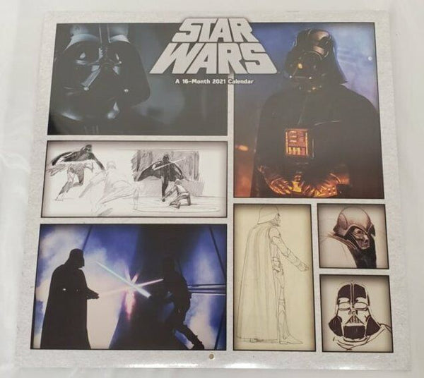 NEW SEALED 2021 Star Wars 16 Month Wall Calendar