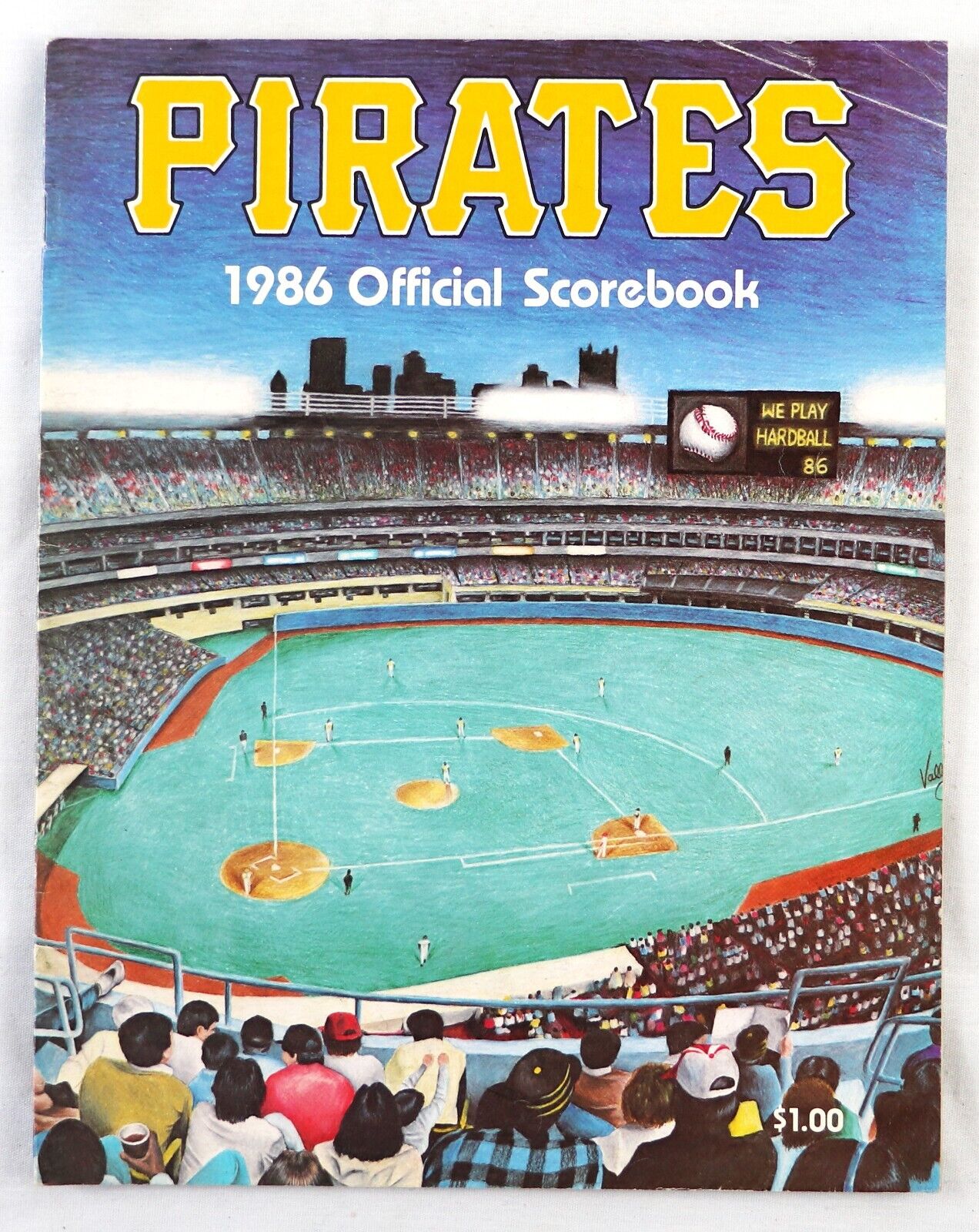 Aug 4 1986 Expos @ Pittsburgh Pirates Scorebook Scored Barry Bonds Rookie 9th HR