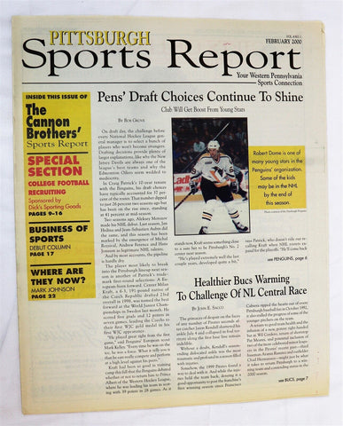  VINTAGE Feb 2000 Pittsburgh Sports Report Magazine Robert Dome