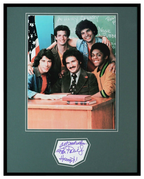 Ron Palillo Signed Framed 16x20 Photo Display JSA Welcome Back Kotter w/ cast