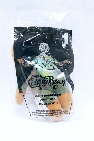 VINTAGE SEALED 2002 McDonald's Country Bears Beary Barrinson Figure