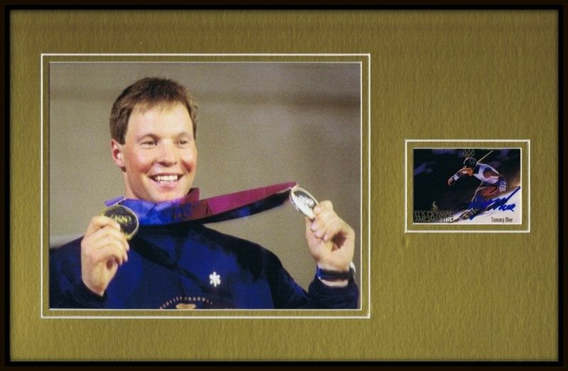 Tommy Moe Signed Framed 11x17 Photo Display Gold Medalist