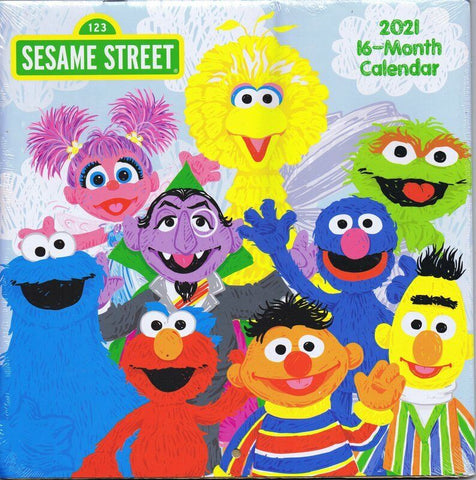 NEW SEALED 2021 Official Sesame Street 16 Month Wall Calendar