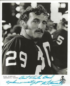 Karl Kassulke Signed Vintage 8x10 Photo Vikings C