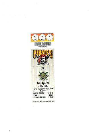 Apr 23 1999 Milwaukee Brewers @ Pittsburgh Pirates Ticket Jeff Cirillo 4 RBI